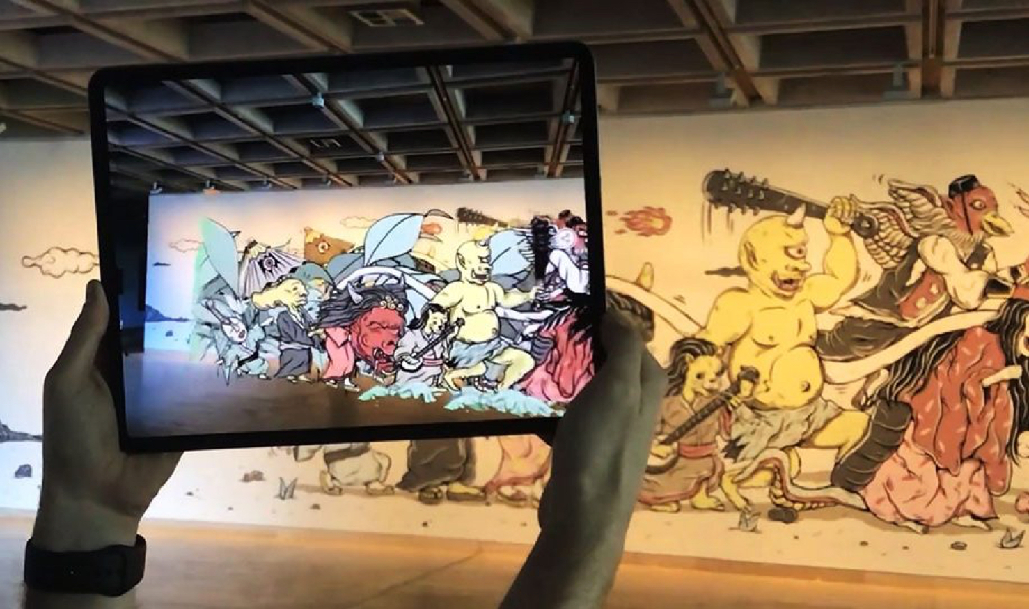 Augmented Reality App showing mural artwork