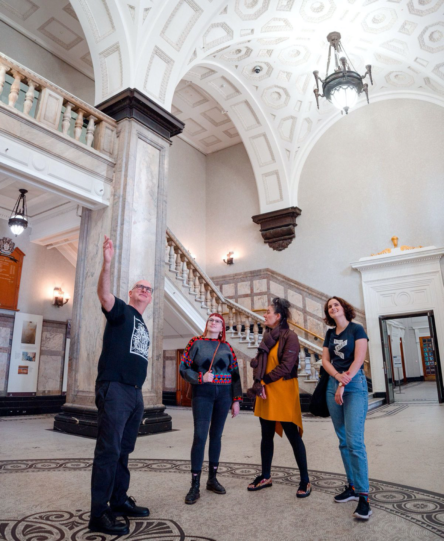 Group taking Brisbane City Hall Tour