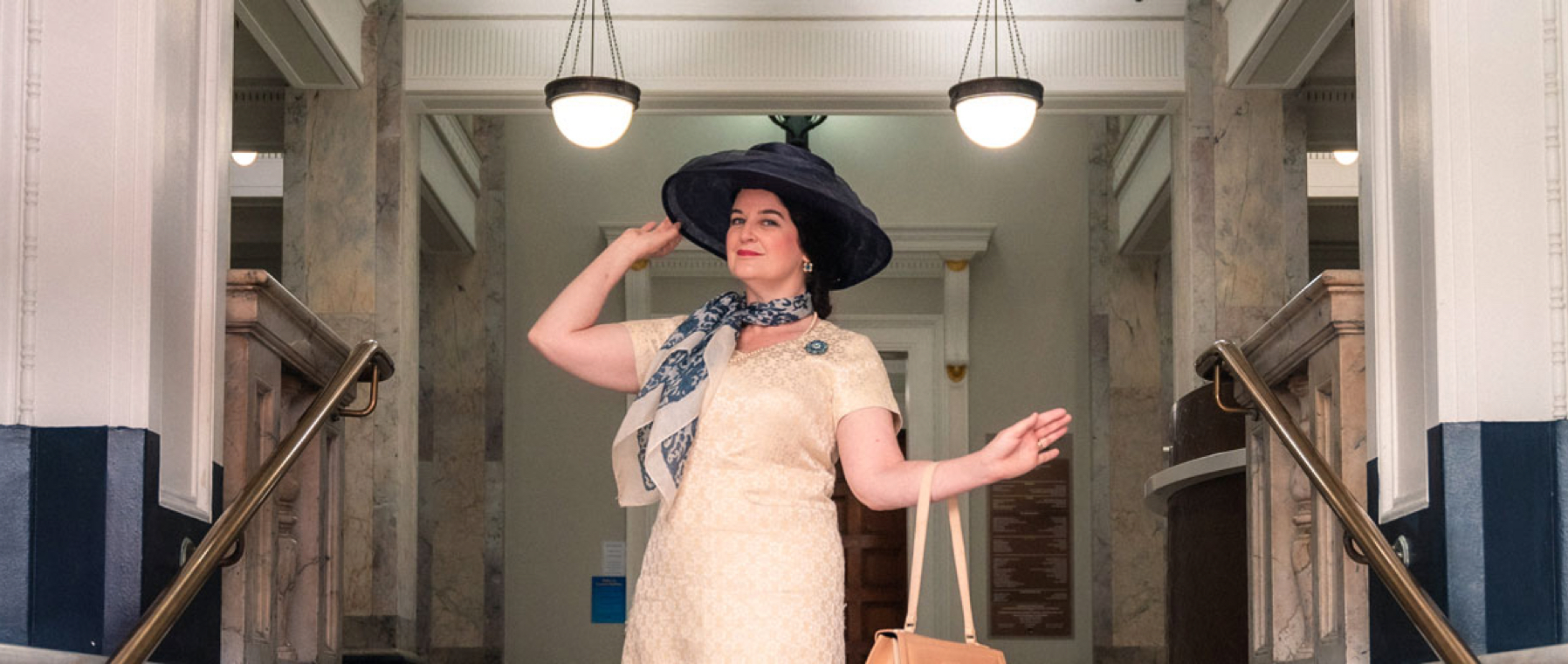 Lady tipping her hat