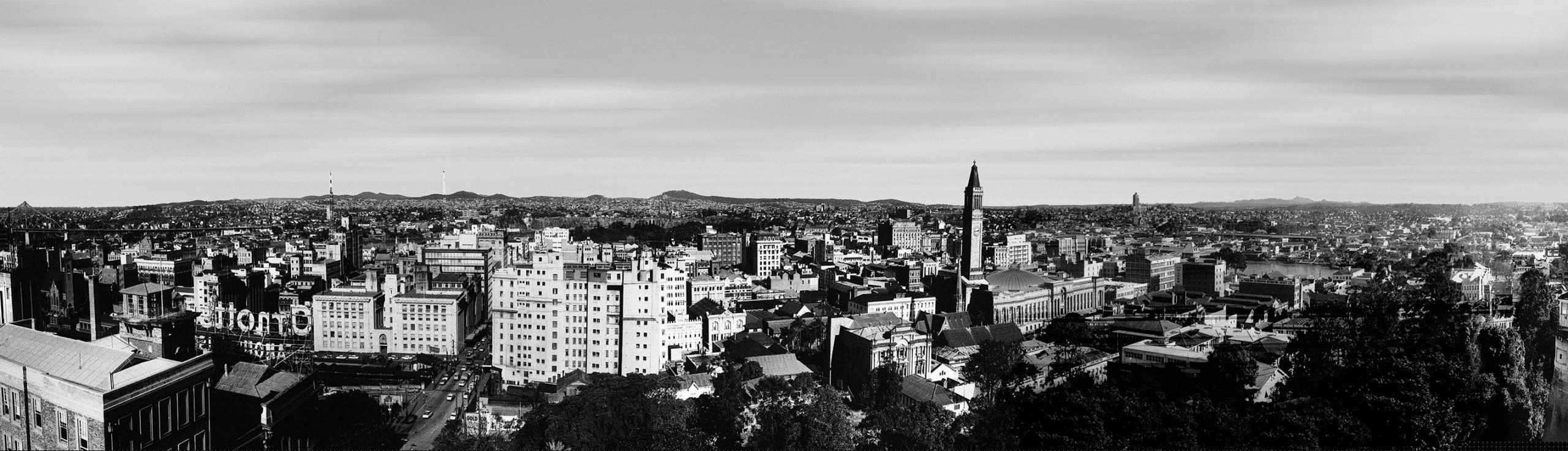 Panorama photo from Wickham Terrace in 1962