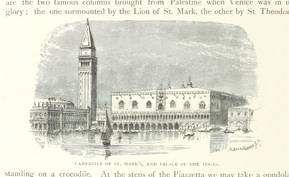 Illustration of Saint Mark’s Campanile in Venice