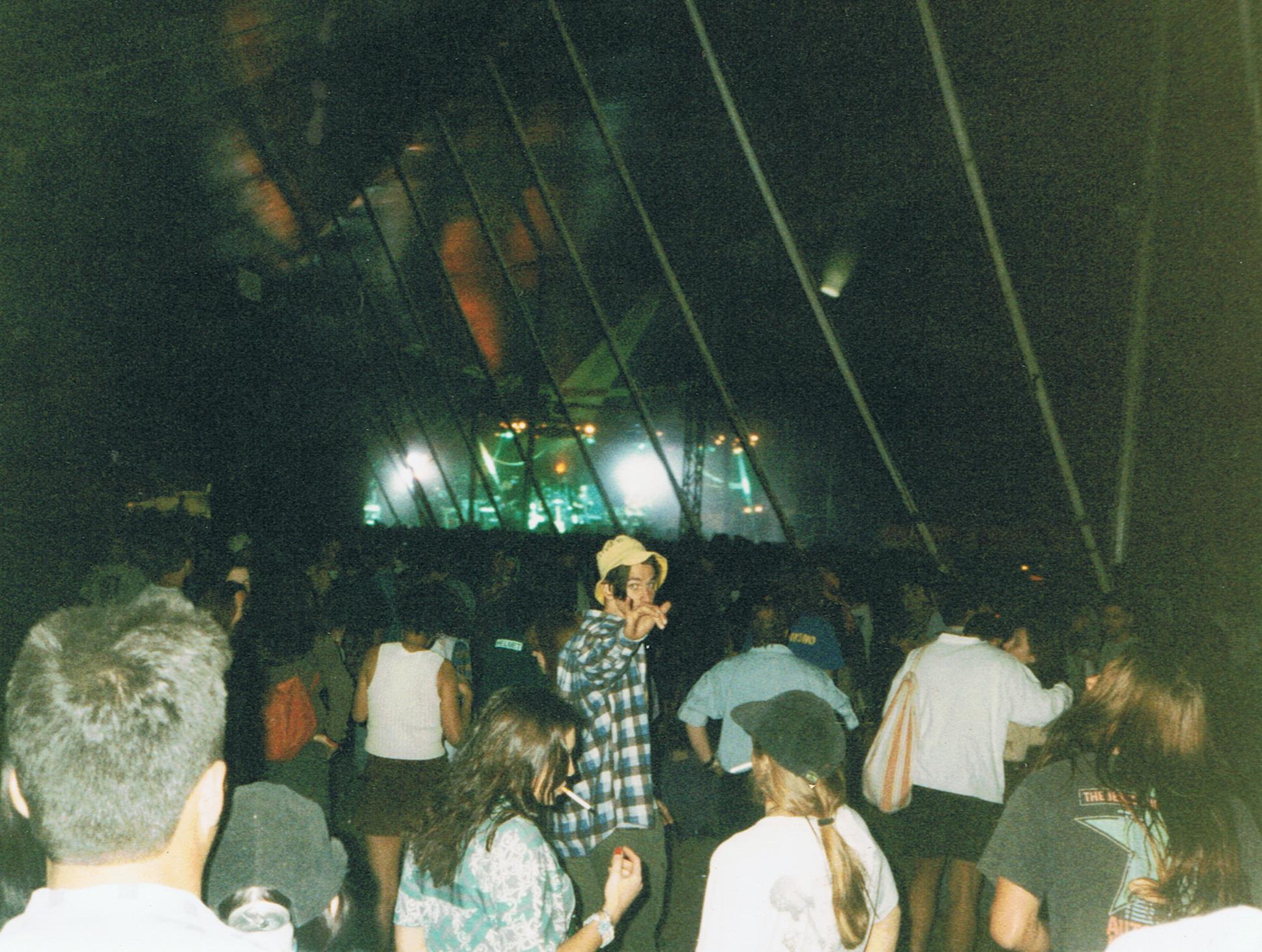 Lars Brandle, Rhoda and Leo O’Shea at Livid Festival 1994.