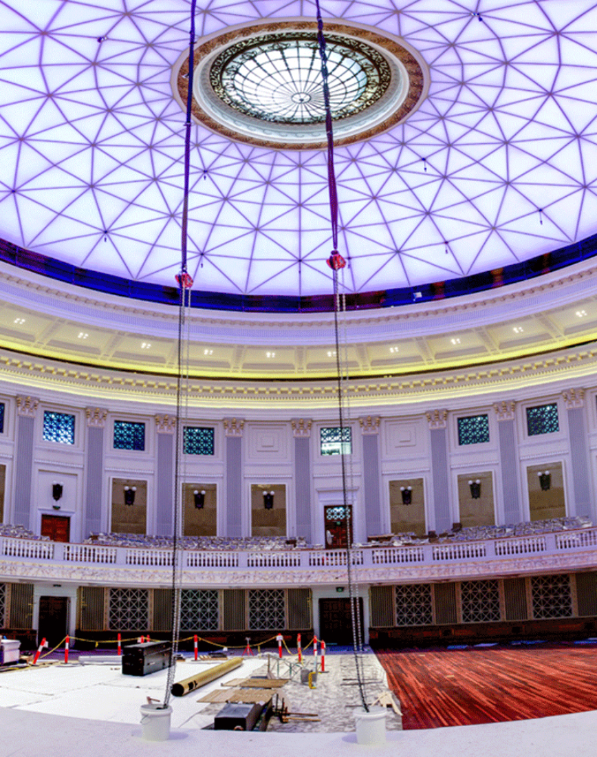 City Hall Main Auditorium – Restoration progress, 2013, courtesy Brisbane City Council.