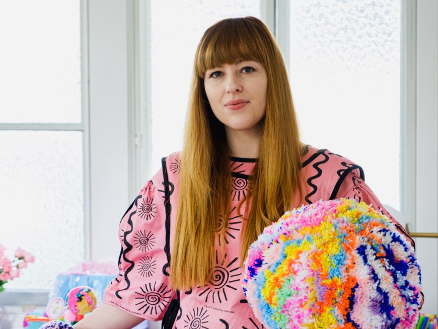 Rachel Burke in her studio