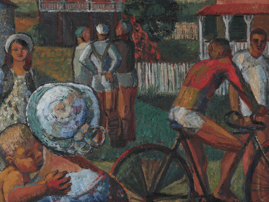 A painting of Moorooka by artist Margaret Cilento.