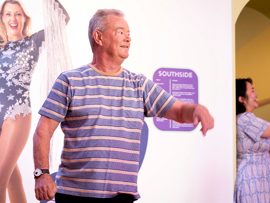 a man dancing.