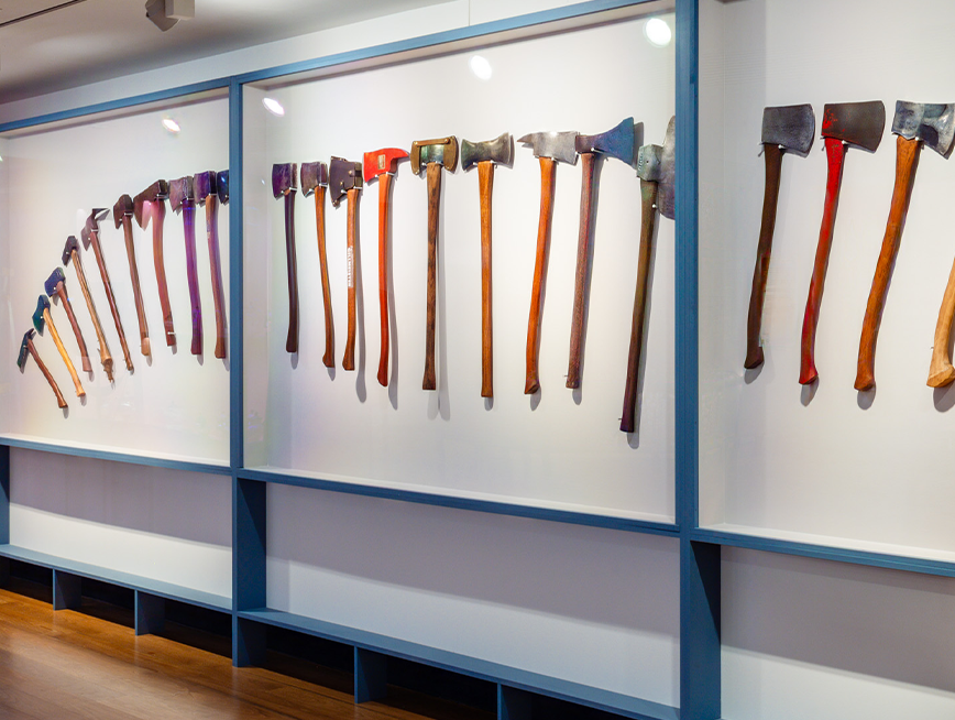A display of axes.