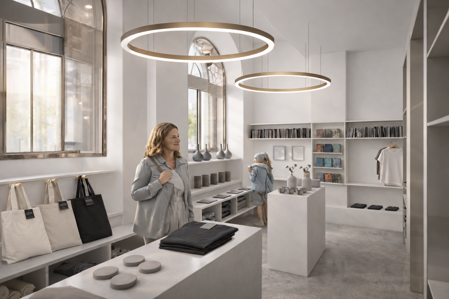Architect impression of the shop.